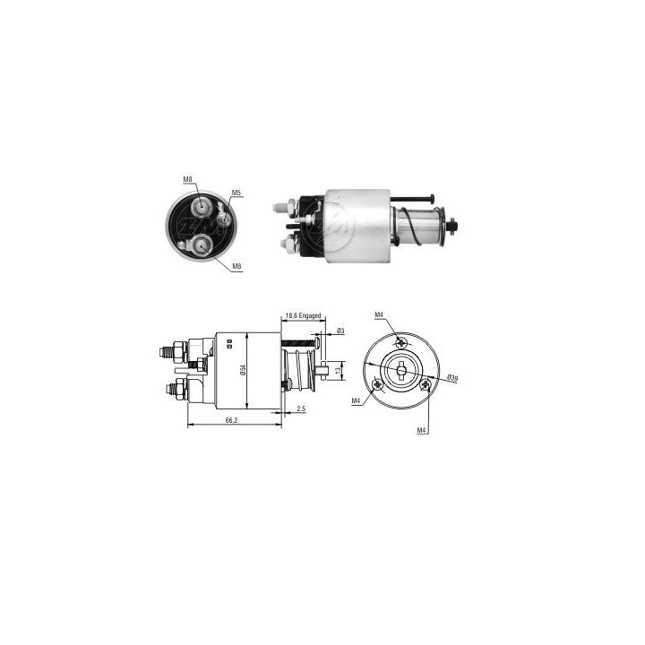 Solenoidinis jungiklis, starteris ERA ZM1496