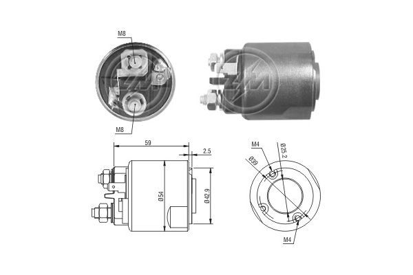 Solenoidinis jungiklis, starteris ERA ZM2491