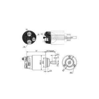 Solenoidinis jungiklis, starteris ERA ZM3381