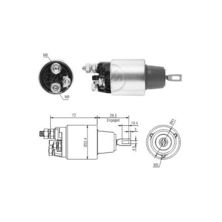 Solenoidinis jungiklis, starteris ERA ZM3382