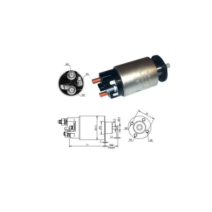 Solenoidinis jungiklis, starteris ERA ZM3993