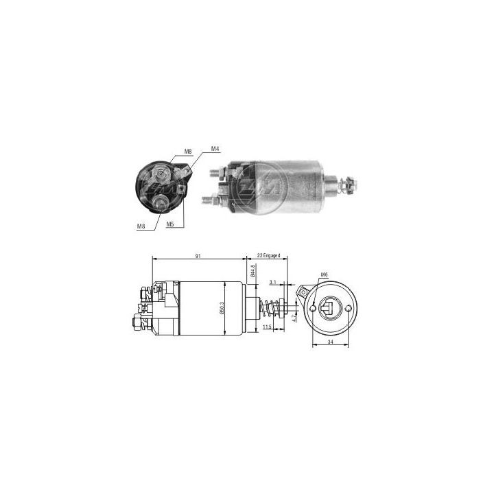 Solenoidinis jungiklis, starteris ERA ZM472