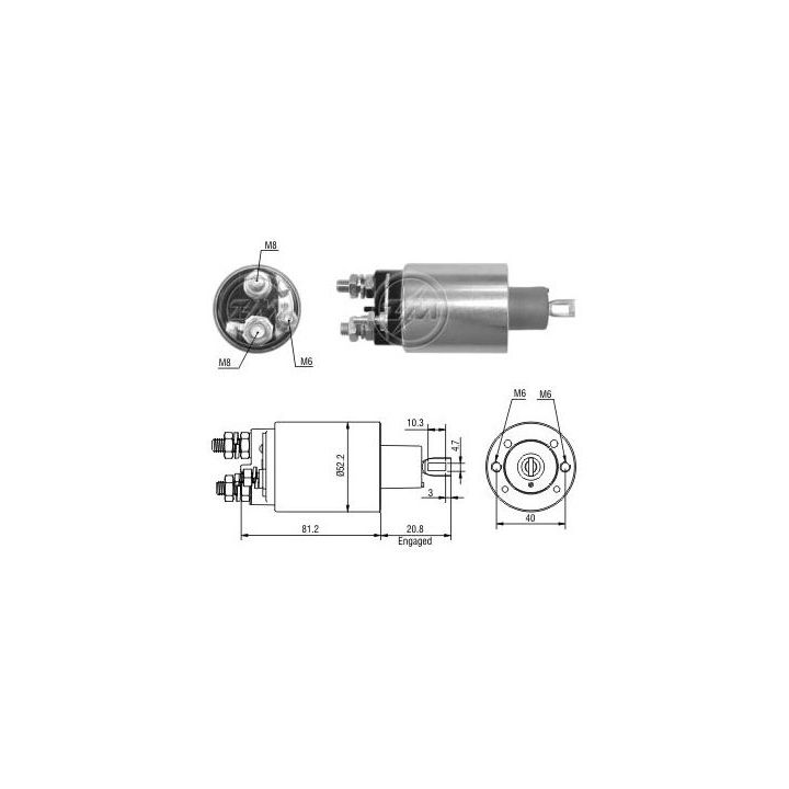Solenoidinis jungiklis, starteris ERA ZM484
