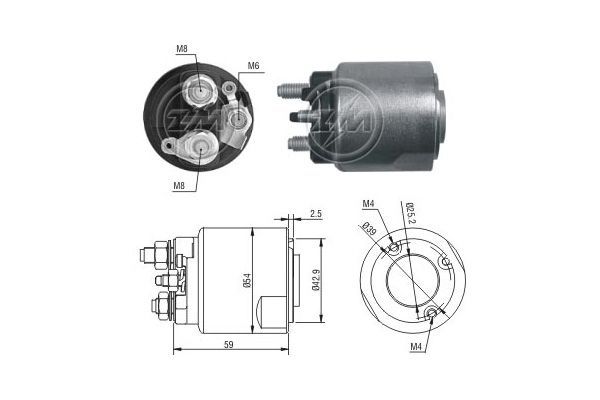 Solenoidinis jungiklis, starteris ERA ZM494