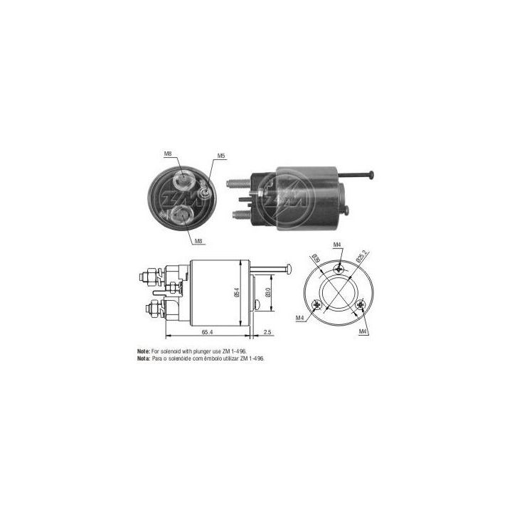 Solenoidinis jungiklis, starteris ERA ZM496