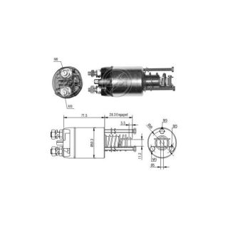 Solenoidinis jungiklis, starteris ERA ZM6651