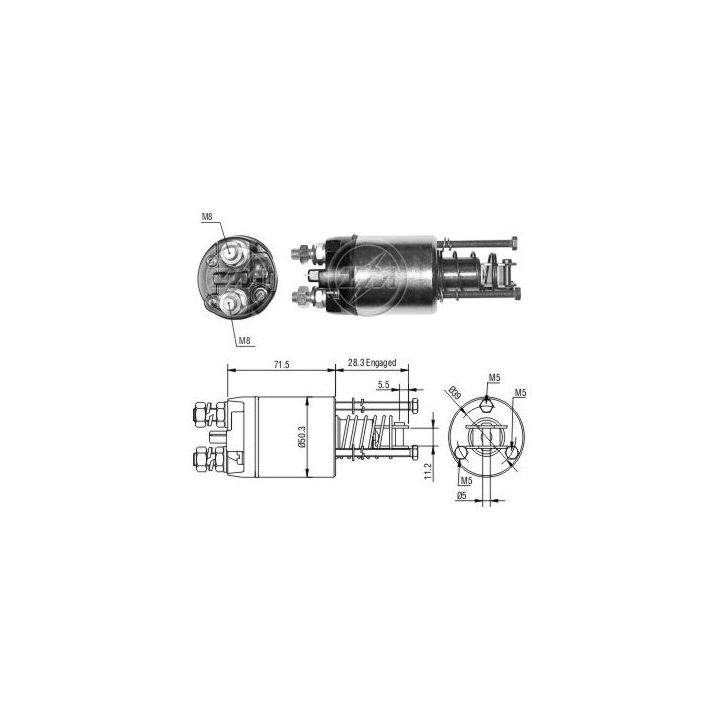 Solenoidinis jungiklis, starteris ERA ZM6651