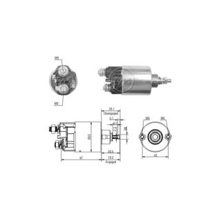 Solenoidinis jungiklis, starteris ERA ZM709