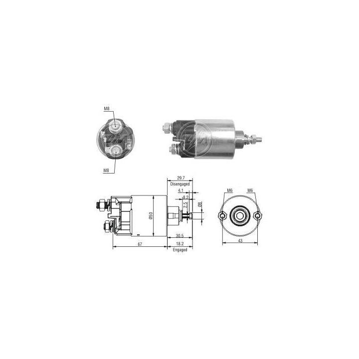 Solenoidinis jungiklis, starteris ERA ZM709