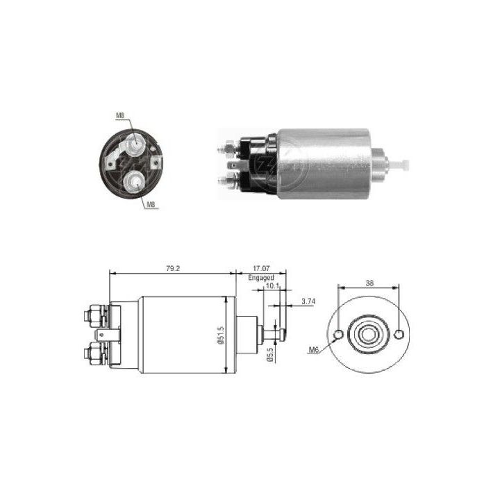 Solenoidinis jungiklis, starteris ERA ZM769