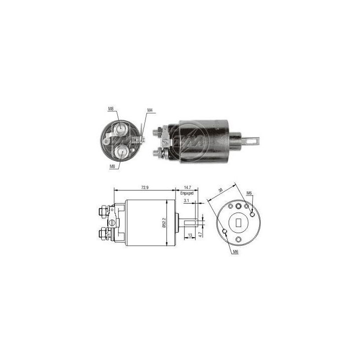 Solenoidinis jungiklis, starteris ERA ZM780