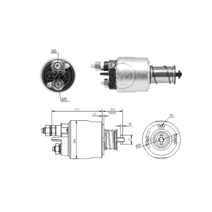 Solenoidinis jungiklis, starteris ERA ZM8495