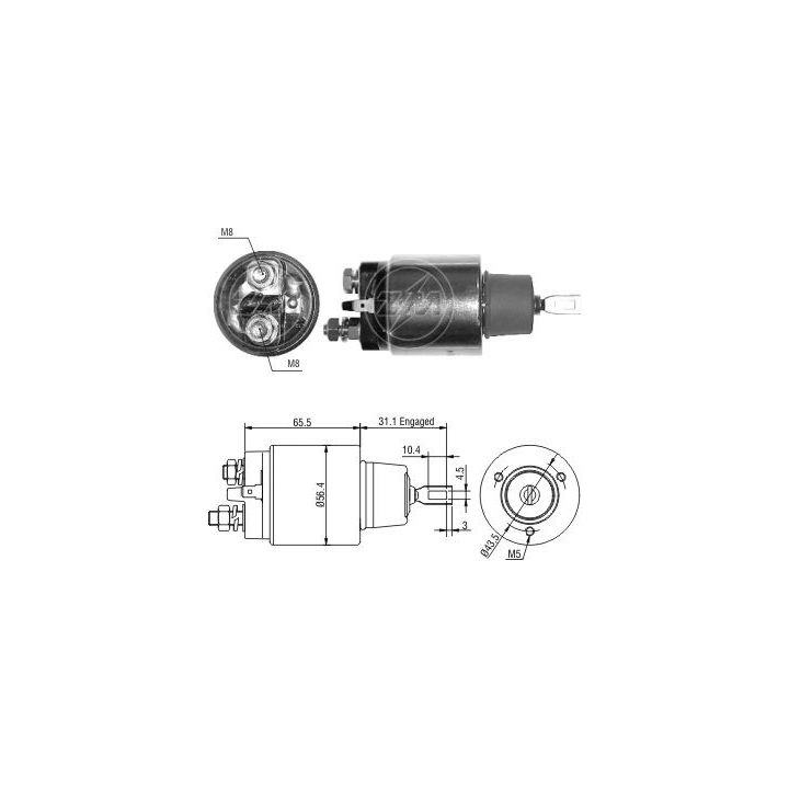 Solenoidinis jungiklis, starteris ERA ZM975