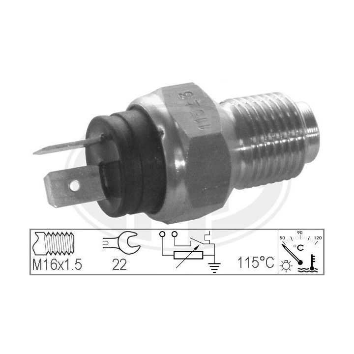 Siuntimo blokas, aušinimo skysčio temperatūra ERA 330314