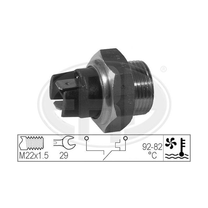Temperatūros jungiklis, radiatoriaus ventiliatorius ERA 330169