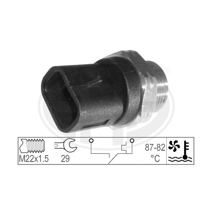 Temperatūros jungiklis, radiatoriaus ventiliatorius ERA 330178