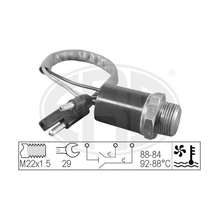 Temperatūros jungiklis, radiatoriaus ventiliatorius ERA 330201