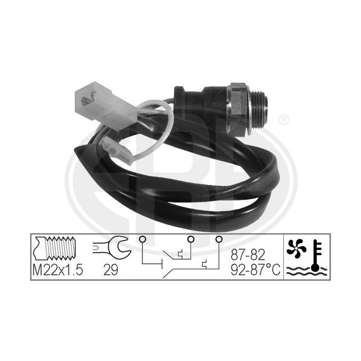 Temperatūros jungiklis, radiatoriaus ventiliatorius ERA 330202