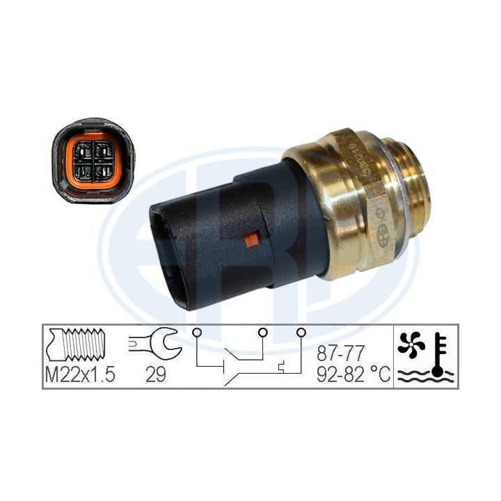 Temperatūros jungiklis, radiatoriaus ventiliatorius ERA 330219