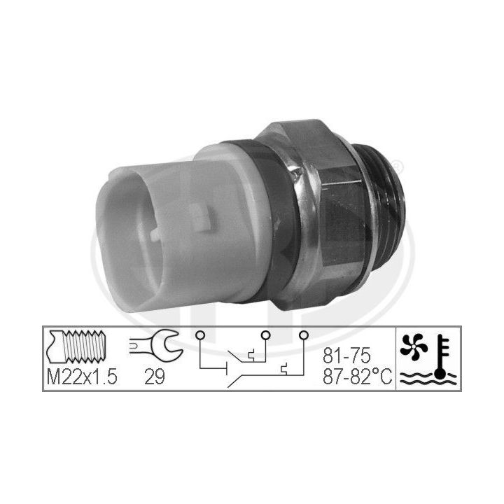 Temperatūros jungiklis, radiatoriaus ventiliatorius ERA 330222