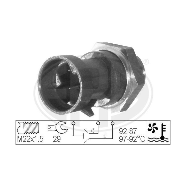 Temperatūros jungiklis, radiatoriaus ventiliatorius ERA 330228