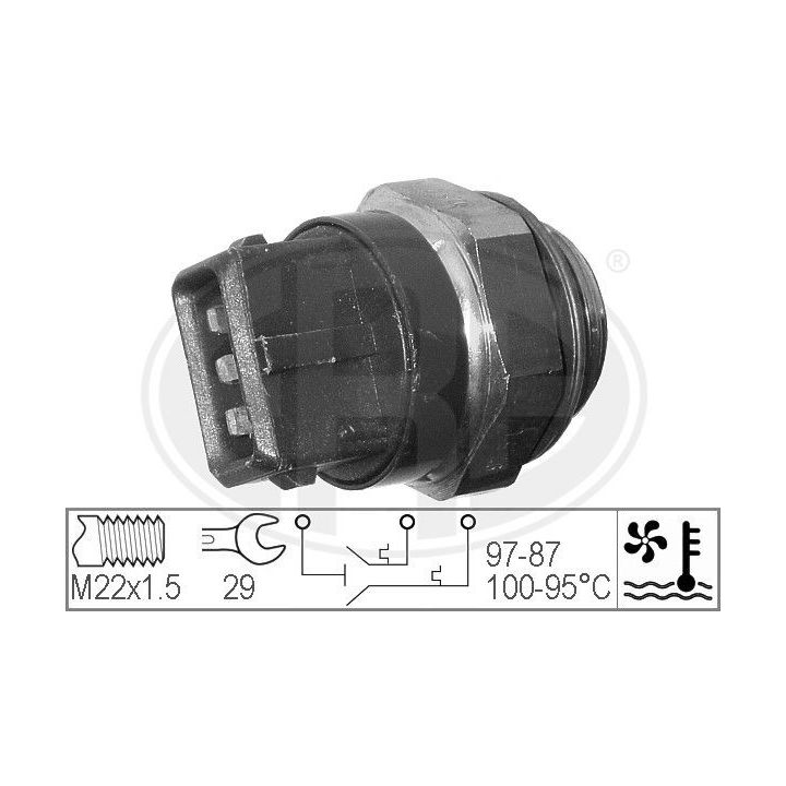 Temperatūros jungiklis, radiatoriaus ventiliatorius ERA 330271