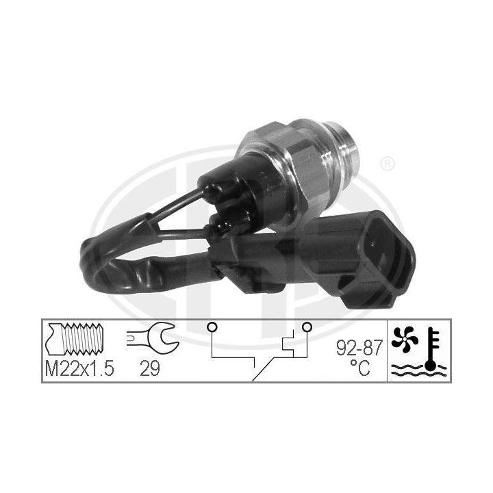 Temperatūros jungiklis, radiatoriaus ventiliatorius ERA 330275