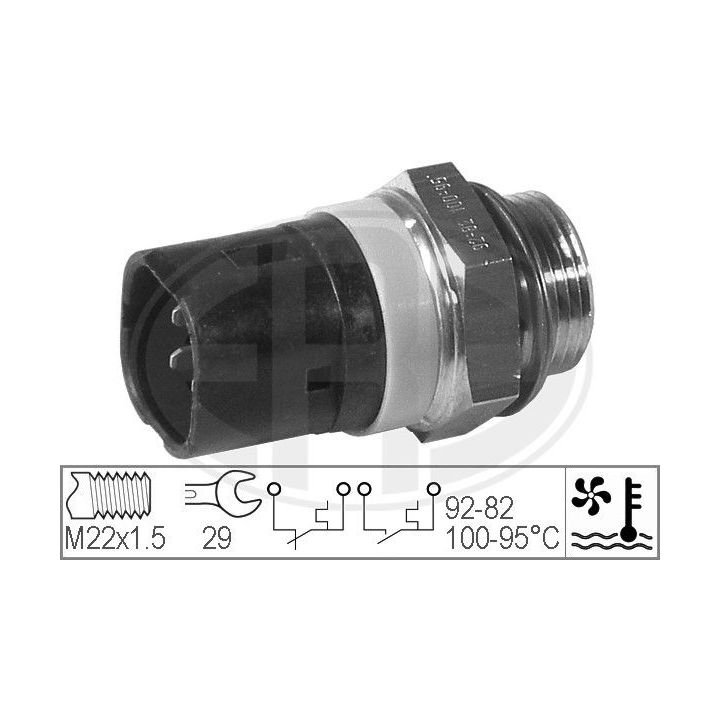 Temperatūros jungiklis, radiatoriaus ventiliatorius ERA 330278