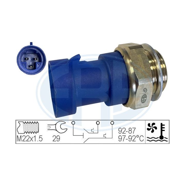 Temperatūros jungiklis, radiatoriaus ventiliatorius ERA 330295