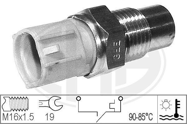 Temperatūros jungiklis, radiatoriaus ventiliatorius ERA 330674