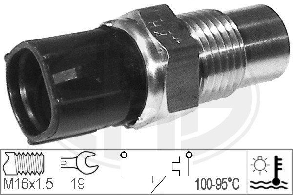Temperatūros jungiklis, radiatoriaus ventiliatorius ERA 330676