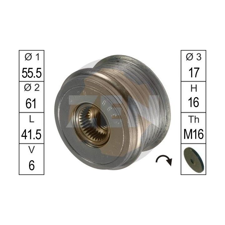 Laisvos eigos sankaba, kint. sr. generatorius ERA ZN5389