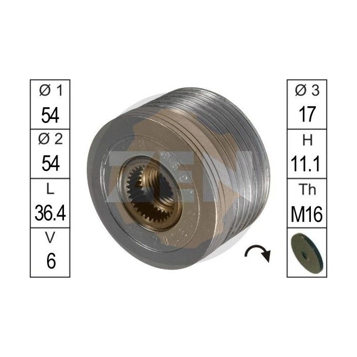 Laisvos eigos sankaba, kint. sr. generatorius ERA ZN5396