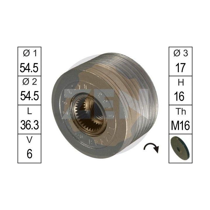 Laisvos eigos sankaba, kint. sr. generatorius ERA ZN5433