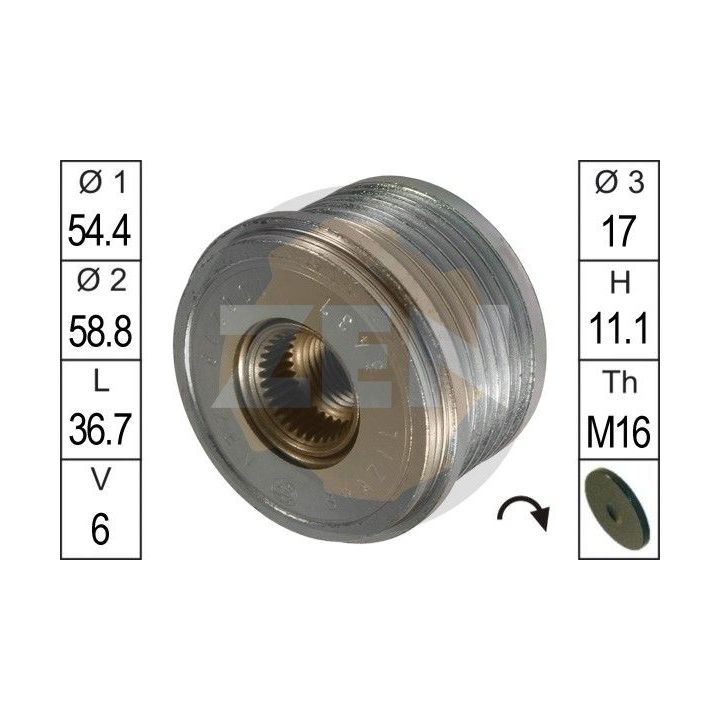 Laisvos eigos sankaba, kint. sr. generatorius ERA ZN5437