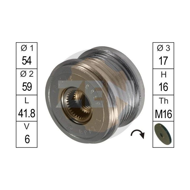 Laisvos eigos sankaba, kint. sr. generatorius ERA ZN5453