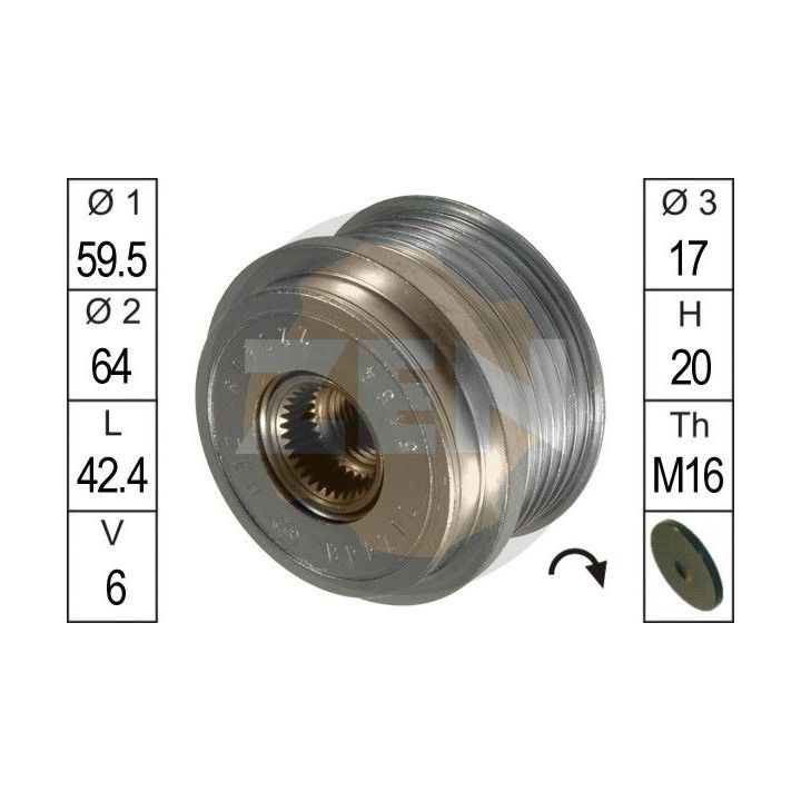 Laisvos eigos sankaba, kint. sr. generatorius ERA ZN5454