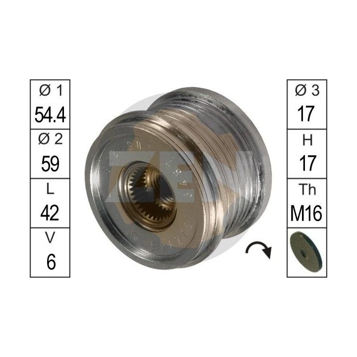 Laisvos eigos sankaba, kint. sr. generatorius ERA ZN5457