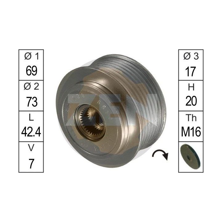 Laisvos eigos sankaba, kint. sr. generatorius ERA ZN5459