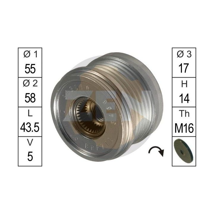 Laisvos eigos sankaba, kint. sr. generatorius ERA ZN5468