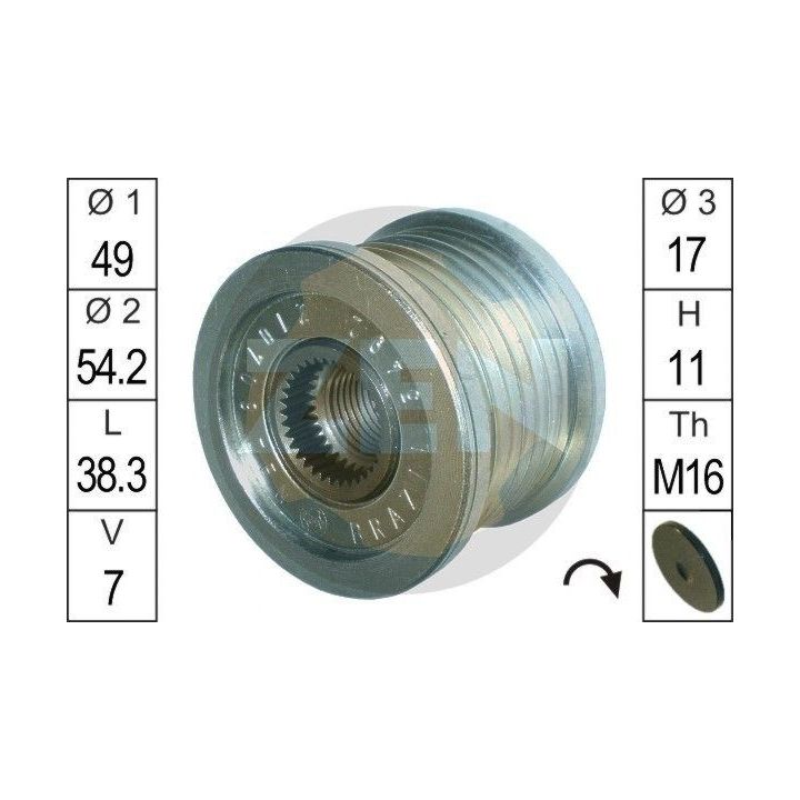 Laisvos eigos sankaba, kint. sr. generatorius ERA ZN5492