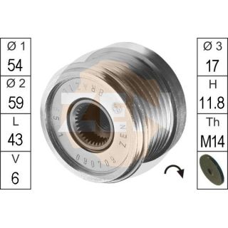 Laisvos eigos sankaba, kint. sr. generatorius ERA ZN5501