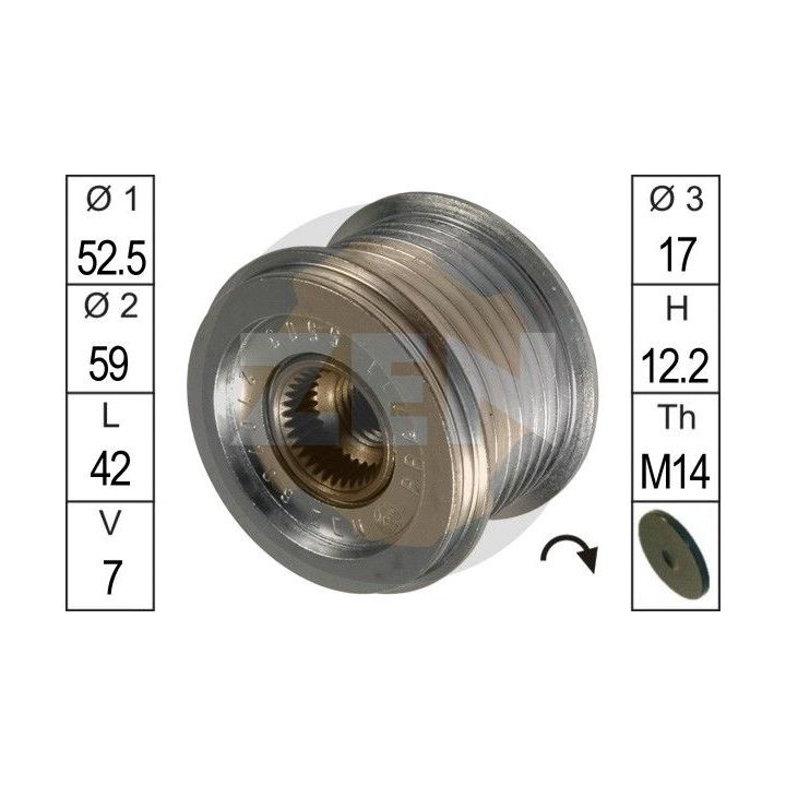 Laisvos eigos sankaba, kint. sr. generatorius ERA ZN5503