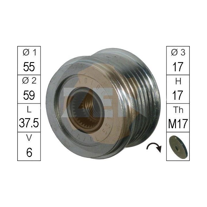 Laisvos eigos sankaba, kint. sr. generatorius ERA ZN5511