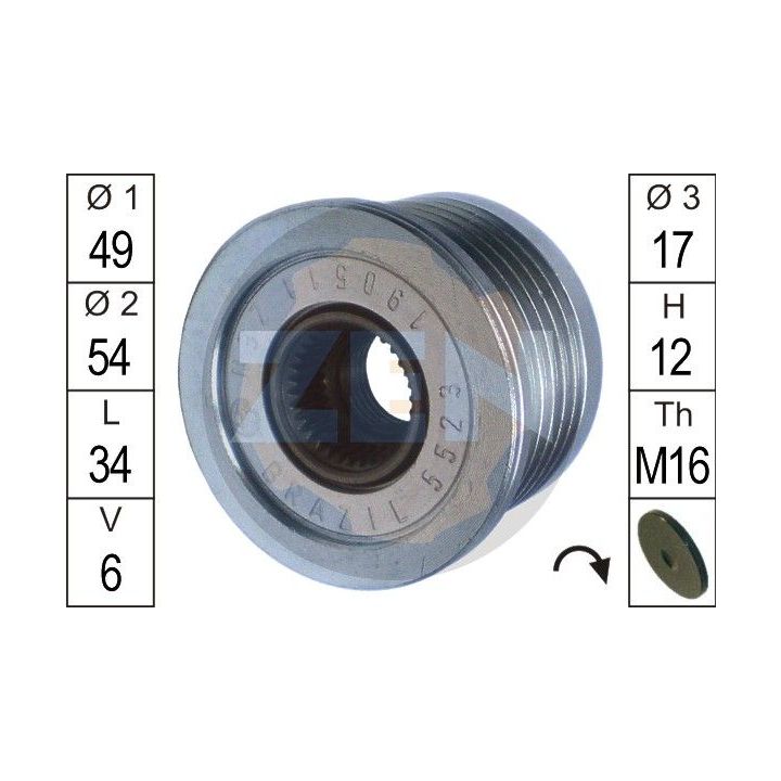 Laisvos eigos sankaba, kint. sr. generatorius ERA ZN5523