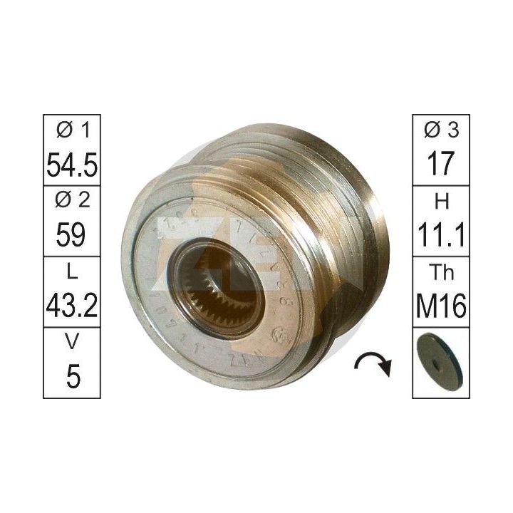 Laisvos eigos sankaba, kint. sr. generatorius ERA ZN5525