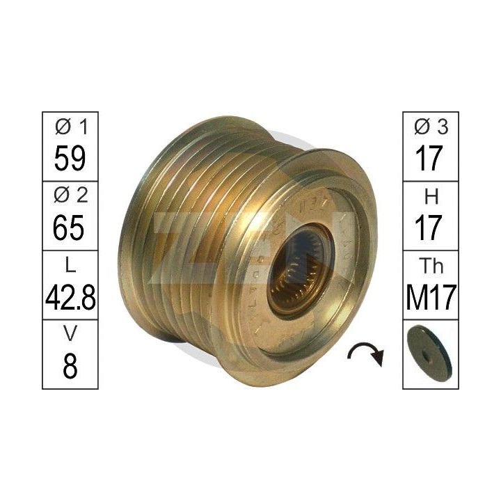 Laisvos eigos sankaba, kint. sr. generatorius ERA ZN5527