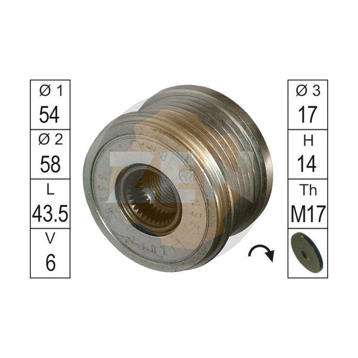 Laisvos eigos sankaba, kint. sr. generatorius ERA ZN5528