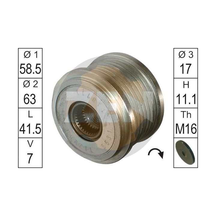 Laisvos eigos sankaba, kint. sr. generatorius ERA ZN5531