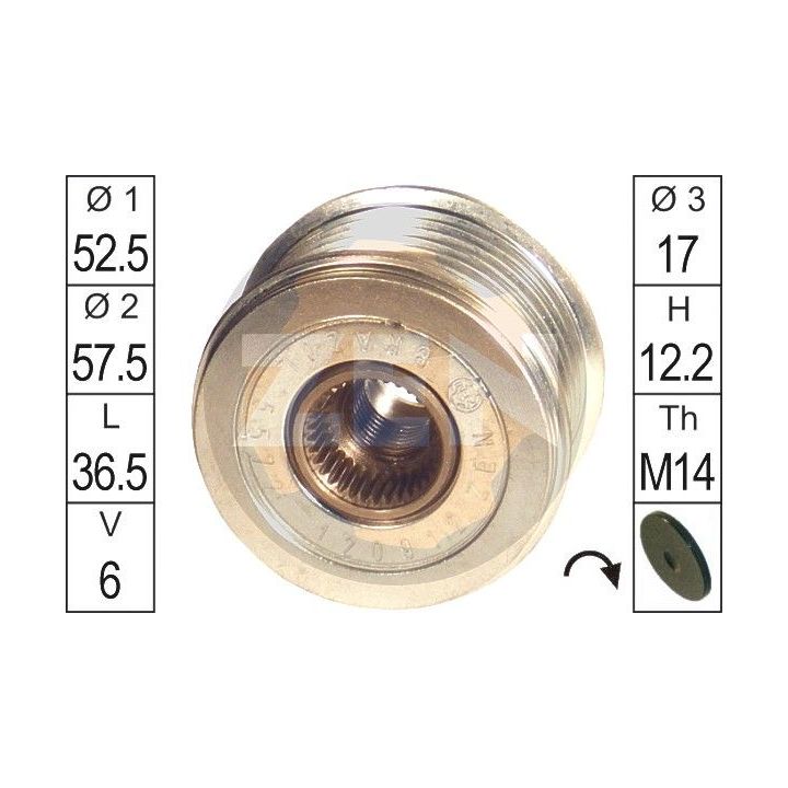 Laisvos eigos sankaba, kint. sr. generatorius ERA ZN5572